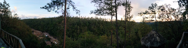 Panoramic photo from Gaia Riverlodge